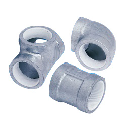 Screw-In Type Malleable Cast Iron Pipe Fitting With Sealant Applied to the Thread, PS20K Continuous Feeding Pipe Fitting, Flange PS-HF-4