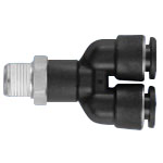 Junron One-Touch Fitting M Series (for General Piping) Male Y Connector PYCM-10-PT1/2-PM