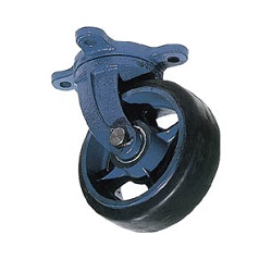Cast Iron Casters (Rubber Wheels/Wide Type) Swivel