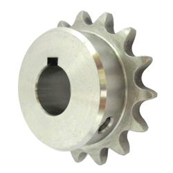 Stainless Steel Sprocket Model 40B, Semi-F Series, Shaft Hole Machining Finish (New JIS Key) SUS40B11D19F