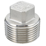 Stainless Steel Screw-in Type Pipe Fitting, Plug "P" SUS304-P-1/2B