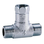 Auxiliary Material for Piping, Fitting, and Plumbing, Plated Fittings - Outer Screw Tees - With Upper Nut - M149GB