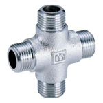 Auxiliary Material for Piping, Fitting, and Plumbing, Fitting for Water Supply Piping, Plated Fittings - Outer Screw Cross - M149K