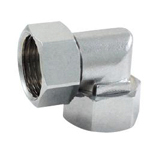 Auxiliary Material for Piping, Fitting, and Plumbing, Fitting for Water Supply Piping, Plated Fittings - Elbow with Both End Nuts for Flexible Pipes (Smaller Curve)