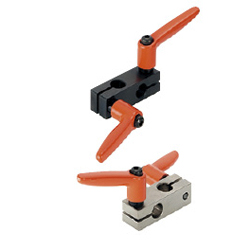 Super Compact Strut Clamps / Strut Clamps - Equal Dia., Perpendicular Configuration with Clamp Levers MKST35