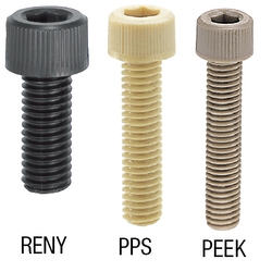Plastic Hex Socket Head Cap Screws/PEEK/PPS/RENY PEKB3-6