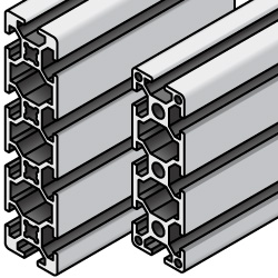 Aluminum Frame 5 Series/slot width 6/20x60,20x80mm KNFS5-2060-4000