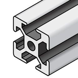 Aluminum Frame 8 Series/slot width 10/40x40mm, Parallel Surfacing