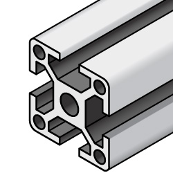 Aluminum Frame 8-45 Series Square 50 × 50 mm 4 Side Slots KGNFS8-5050-4000