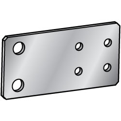 Sheet Metal Mounting Plate / Bracket - Custom Dimensions Type - JTABS