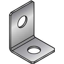 L-Shaped Sheet Metal Mounting Plate / Bracket -Hole Position Center Distribution Type- FSLAS