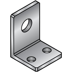 L-Shaped Finishing Angle Mounting Plate / Bracket -Hole Position Center Distribution Type- LRCMT
