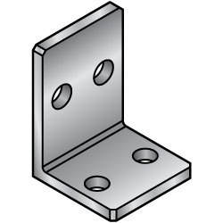 L-Shaped Finishing Angle Mounting Plate / Bracket -Custom Dimensions Type- LAFDA