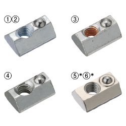 For 6 Series (Slot Width 8mm) - Post-Assembly Insertion - Spring Nuts PACK-HNTP6-6