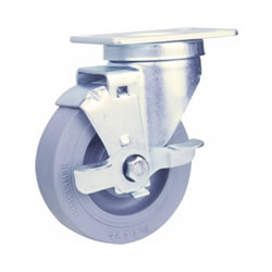 Light load caster TPR wheel Universal type with side brake C-LWSTBB100-T