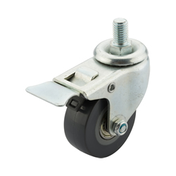 Small diameter Light load caster Screw type with brake C-LWSGBX38-U