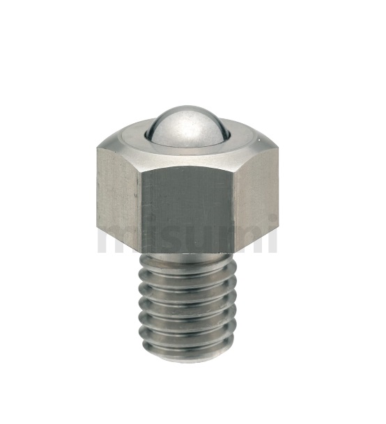 Ball Rollers Hexagonal, Stainless Steel, Screw Type