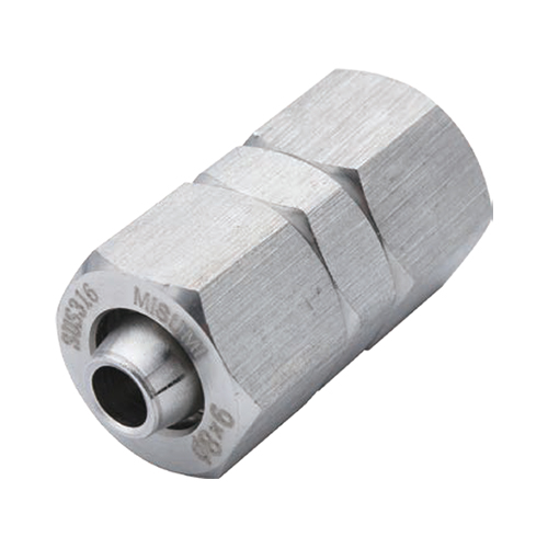 Compression Fitting Stainless Steel, Straight Joint E-PACK-MSFNPU16-12