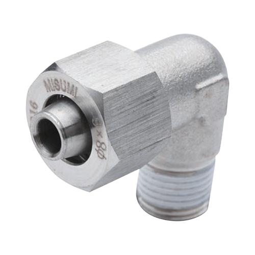 Compression Fitting Stainless Steel, Elbow Male Connector E-PACK-MSSNPL4-M5