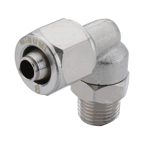 Compression Fittings Brass, Elbow Male Connector E-PACK-MBNPL8-2