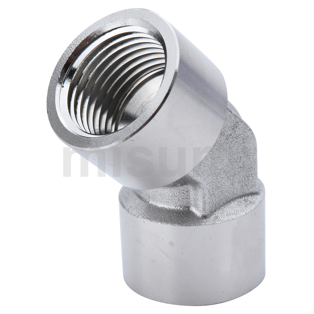Stainless Steel Screw-In Joints, Equal Dia., 45° Elbow E-SUTHEH32A-304