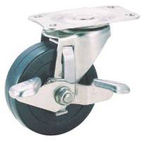 Stainless Steel, Caster SU-TEL Series, Includes Adjustable Stopper SU-TEL-100TPS-2