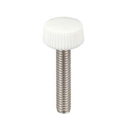 PC (Polycarbonate)/Knurled Stainless Steel Screws, Red, White and Black PC-BK/CR-S-M3-L8