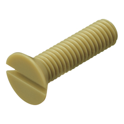 PEEK Slotted Flat Head Screw with Head Angle of 82° - Inch Size