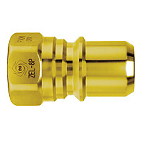 Zerospill Coupler, Brass, NBR, Plug ZEL-8P-BRS-NBR