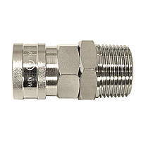 High Coupler Large Bore, Stainless Steel, FKM SM
