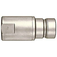 Flat Face Cupla, F35 Type, Steel, FKM, Plug (for Male Thread Mounting)
