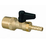 Kerosene Cock Straight, Ball Valve Type, R 1/2 Thread x ⌀7.2 Barbed