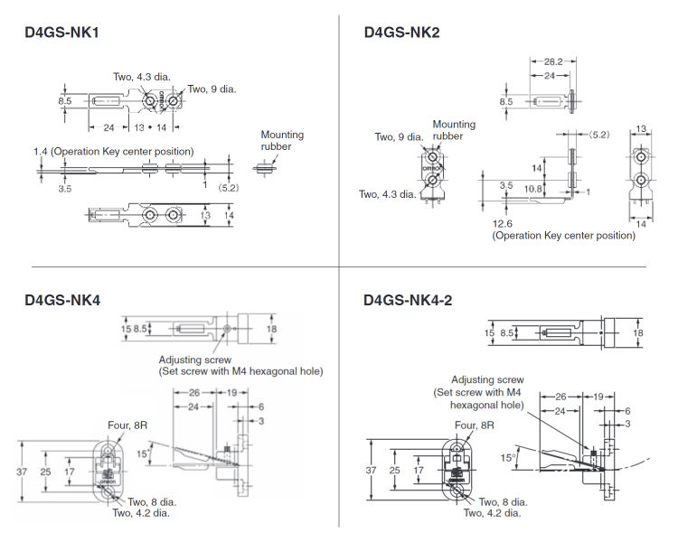 Slim Type Safety / Door Switch [D4GS-N]