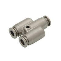 for Sputtering Resistance, Tube Fitting Brass, Union Y, No Cover KY10-1-F