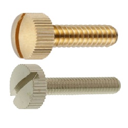 Brass (Low Cadmium Material) ECO-BS Slotted Knurled Screw CSMKNE-BRH-M4-10