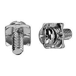 Iron Terminal Screw Plus/Minus Head SH-type (spak washer + square opposite side stopper included) CSBPNHND-STN-M3.5-8.8