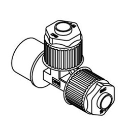 Fluoropolymer Pipe Fitting, LQ1 Series, Female Run Tee, Inch Size