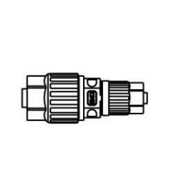 Fluoropolymer Pipe Fitting, LQ3 Series, Union Reducing, Metric Size