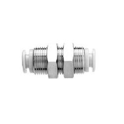 Bulkhead Union KGE Stainless Steel One-Touch Fitting, KG Series. KGE08-00-X17