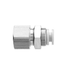 Bulkhead Connector KGE Stainless Steel One-Touch Fitting, KG Series. KGE08-03-X12