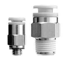 Male Connector 10-KGH Stainless Steel One-Touch Fitting, KG Series. 10-KGH06-03