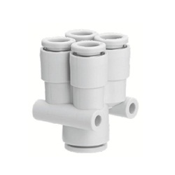 Different-Diameter Double Union "Y" Fitting KQ2UD One-Touch Pipe Fitting   KQ2 Series KQ2UD04-06A-X12