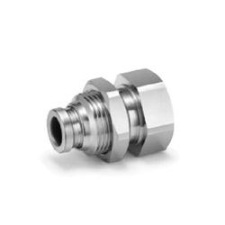 Bulkhead Female Union Fitting KQG2E, SUS316 One-Touch Pipe Fitting