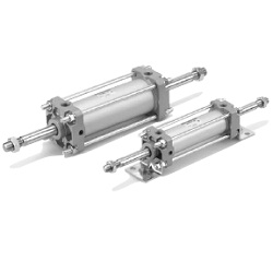 CA2W□H Series Air-Hydro Type Cylinder, Double Acting, Double Rod CA2WFH80-500