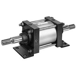 CS1W Series Double Rod Type Air Cylinder, Lube / Non-Lube Type, Air-Hydro Type CDS1WF180-75HJ