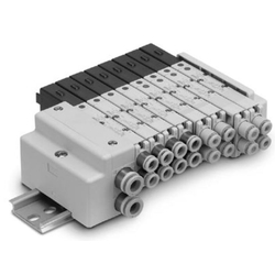 5-Port Solenoid Valve, Plug Lead Type, SQ1000 Series, Manifold SS5Q14-05C-D08N