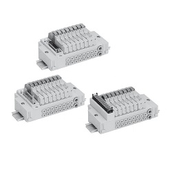 5-Port Solenoid Valve, SY3000/5000, Base Mounted, DIN Rail Mounting Type, Plug-in Type SS5Y3-45NFD-04D-C4-Q