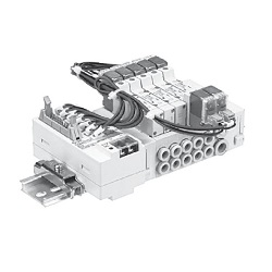 5-Port Solenoid Valve SY3000/5000, Base, DIN Rail Mounting Type, Connector Box Type SS5Y3-45FD-09B-C6