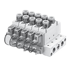 5-Port Solenoid Valve, SY9000, Body Ported Manifold, Split Base, Ribbon Cable Type SS5Y3-45S1VD-16B-C4
