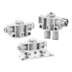 With Quick-Connect Fitting, 2 and 3 Port Mechanical Valve, VM100F Series VM121F-06-34Y-B